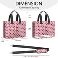 thumbnail image 3 of Canvas Tote Bag for Women with Compartments, Large Red Polka Dot Teacher Student Shoulder Bag Nurse Purses Crossbody Bags Work Laptop Book Bag Satchels Handbags, 3 of 6
