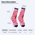 thumbnail image 4 of Vibrant Flower Pattern Socks - 2 Pairs of Unisex Trendy Socks with Pink & Red Floral Design on Black Background - Four Seasons Universal, 4 of 5
