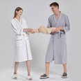 thumbnail image 5 of NOLDARES Mens Robe Cotton Terry Cloth Bathrobe Soft Towel Bath Robe(Grey,M), 5 of 7