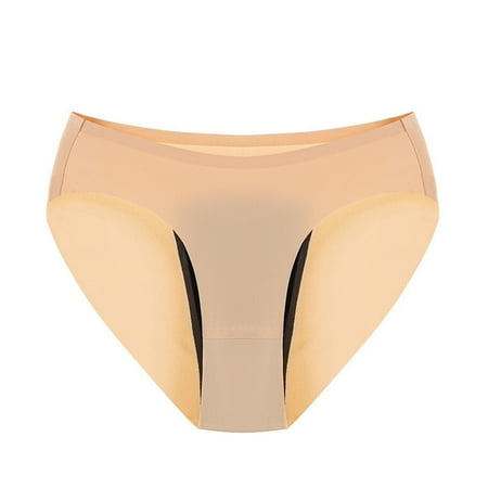 Bigersell Seamless High Waisted Underwear Clearance Seamless Panties Boy Shorts Panty Style P-64 Cotton Boyshort Panties Cotton Thongs Ladies Briefs Mid Waist Women s Bikini Panties Beige XL