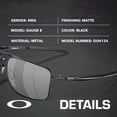 thumbnail image 2 of Oakley OO4124 Gauge 8 Rectangle Shaped Polarized Sunglasses for Men - Includes Official Eyewear Kit - Matte Black Frame with Prizm Black Lens, 2 of 6