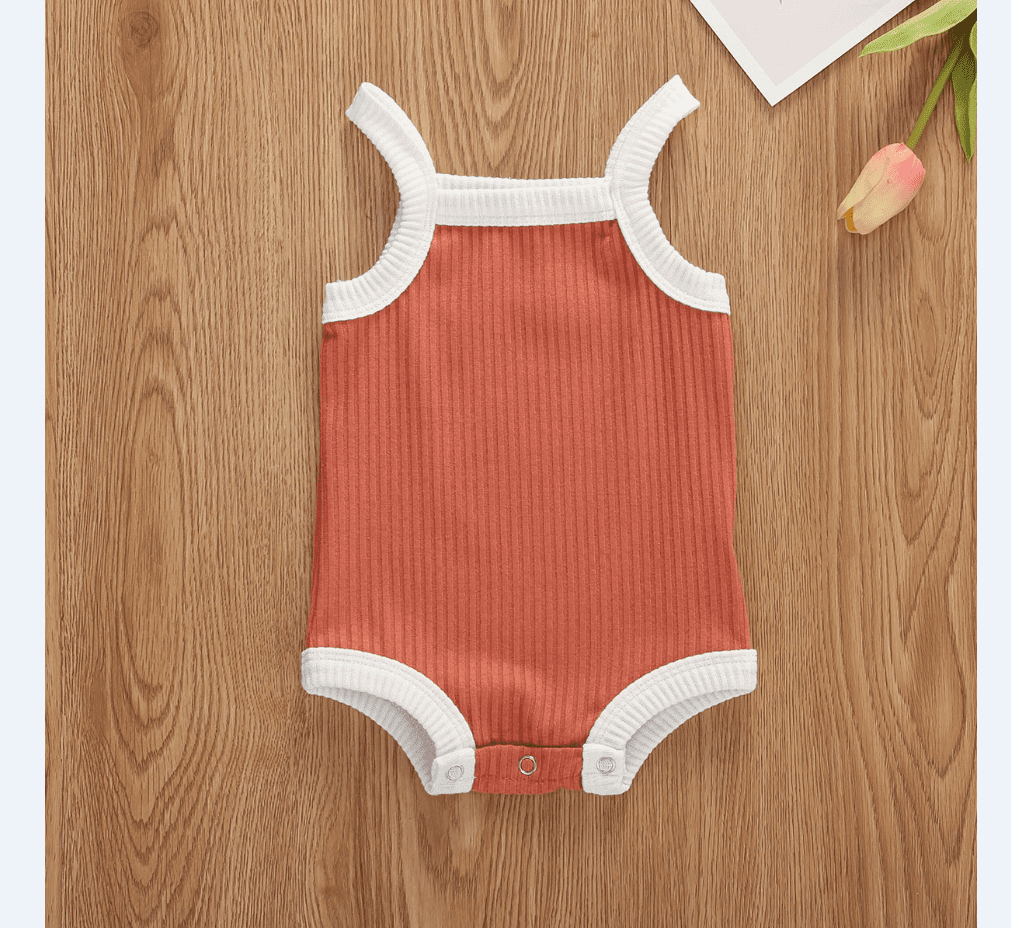 Toddler Infant Baby Girls Sleeveless Knitted Rompers Jumpsuit Solid Bodysuit 