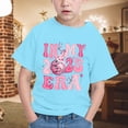 thumbnail image 6 of Godom Girls' Short Sleeve Shirts Glitter Print Cute Design Summer Tops Basic Tees, 6 of 6