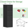 thumbnail image 3 of 4-Drawer File Cabinet with Lock,Metal Vertical Filing Cabinets for Home Office,Under Desk File Cabinets for Letter/Legal/A4 Size Files,Easy Assemble,Black, 3 of 8