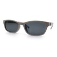 thumbnail image 4 of Womens Classy Narrow Rectangle Horn Rim Plastic Fashion Sunglasses Grey - Black, 4 of 8