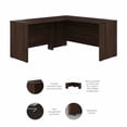 thumbnail image 3 of Studio C 60W L Shaped Desk with 42W Return in Black Walnut - Engineered Wood, 3 of 7