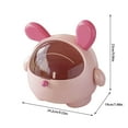 thumbnail image 2 of PATLOLLAV Cute Desktop Trash Can With Lid Cute Style Desktop Waste Bin Portable Tabletop Dustbin Storage For Home And Office, 2 of 5