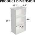 thumbnail image 4 of 3 Cube Storage Shelf Bookcase, 4 Tier 15 Inch Width Stackable Open Shelf Storage Cabinet Space Saving Clothing & Closet Storage Organizer Shelf,15.75*9.25*31.42 in, 4 of 7