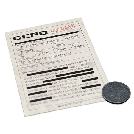 Batman Gotham City Police Department dossier The Joker Card & Two face