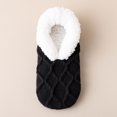thumbnail image 2 of Women Knitted Slipper Socks Cozy Sherpa Fuzzy Socks Non Slip Socks Winter Indoor Double Layer Bedroom Slipper Socks, 2 of 6