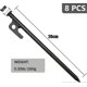 thumbnail image 3 of 8 Pieces Heavy Duty Tent Stakes, 20cm High Strength Wrought Iron Camping Tent Stakes with Hook and Hole for Outdoor Travel Hiking, 3 of 5