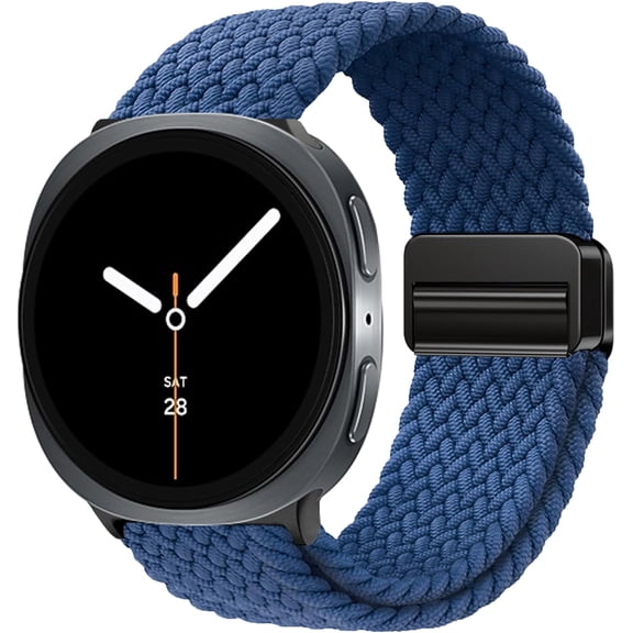 REQO Braided-Bands Compatible with Samsung-Galaxy Watch-8-Band 40mm 44mm/Watch 8 Classic 46mm, Replacement Elastic Nylon Sport Strap for Galaxy Watch 8/8 Classic Bands Men Women