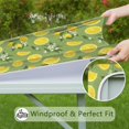 thumbnail image 6 of Yellow Lemon Fruit Flowers Green Pattern Square Fitted Tablecloth with Elastic Edge,Square Table Cover,Washable Elastic Table Cover for Home Kitchen Party Decor 34"x34", 6 of 6