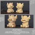thumbnail image 6 of Exquisite Carved Wood Craft Cow Decor Desktop Ox Decoration, 6 of 6