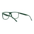 thumbnail image 2 of Thin Plastic Hipster Horn Rim Flat Top Clear Lens Eyeglasses Green, 2 of 4