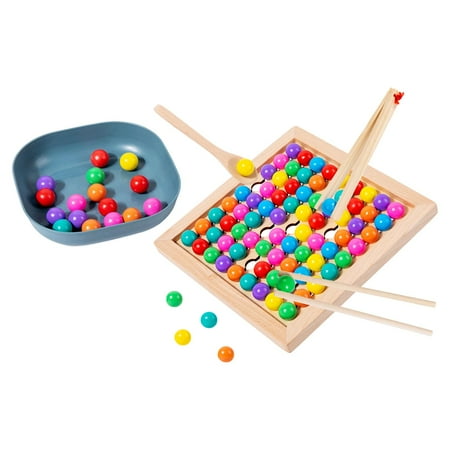 Gemvan Wooden Peg Board Beads Games Montessori Toys For Practice Motor