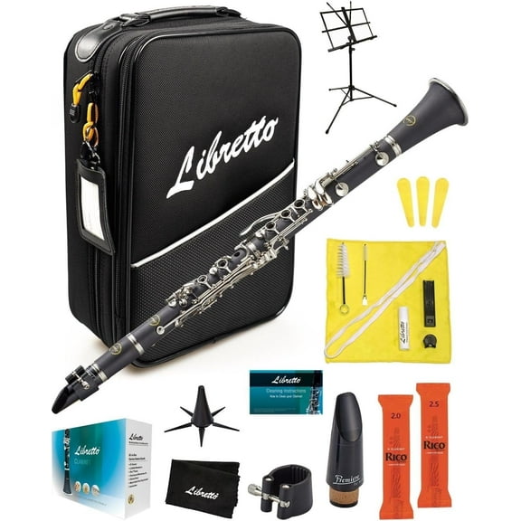 Libretto Bb Clarinet Set for Beginner and Intermediate Players with Accessories