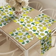 thumbnail image 2 of Ambesonne Lemons Table Runner & Placemats, Vivid Summer Citrus Blossom, Placemat 4 pcs + Runner 14"x90", Yellow and Green, 2 of 2