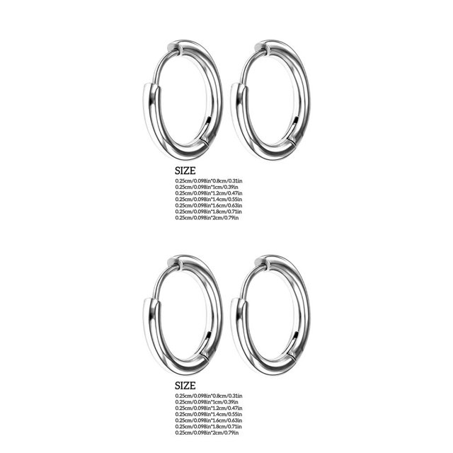 sweethay Pendientes de aro de plata para mujer, diseño único, galvanoplastia, tecnología brillante, aros de cartílago a la moda, anillos Type6 NO6
