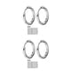 thumbnail image 2 of Guardurnaity Pendientes de aro de plata para mujer, tecnología de galvanoplastia de acero inoxidable, anillos de labio de nariz brillante, Type2 NO2, 2 of 6