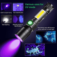 thumbnail image 4 of Linterna Táctica UV Malubero Recargable 1800lm 7 Modos de Iluminacion, 4 of 4