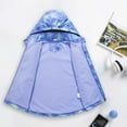 thumbnail image 6 of Toddler Rain Jacket Girls Transitional Jacket Detachable Hooded Printed Lined Rain Jacket Raincoat Girls Purple 6 Years-7 Years, 6 of 7