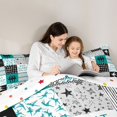 thumbnail image 5 of Homewish Eat Sleep Ballet Bedding Comforter Set for Kids, Chic Stripes Lines Twin Comforter Sets, Green Buffalo Patchwork Reversible Bedding Set, Breathable Home Decor, 2 Pieces, 5 of 8