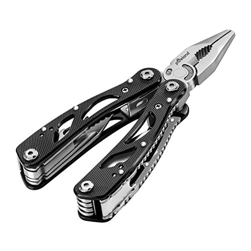 Multitool Pliers Set Stainless Steel Screwdriver Tool With 11 Bits Black