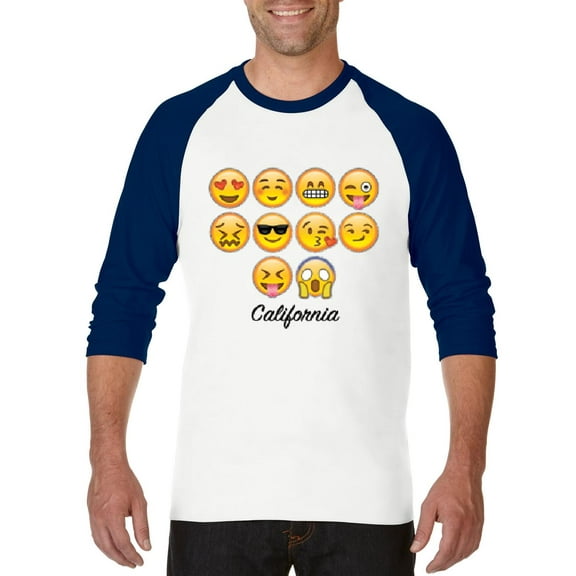 Artix - Mens Raglan Sleeve Baseball T-Shirts - Emoji Entourage