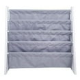 thumbnail image 2 of Wildkin Canvas Sling Book Shelf for Boys and Girls, Wooden Design Features Four Shelves - White w/ Gray, 2 of 3
