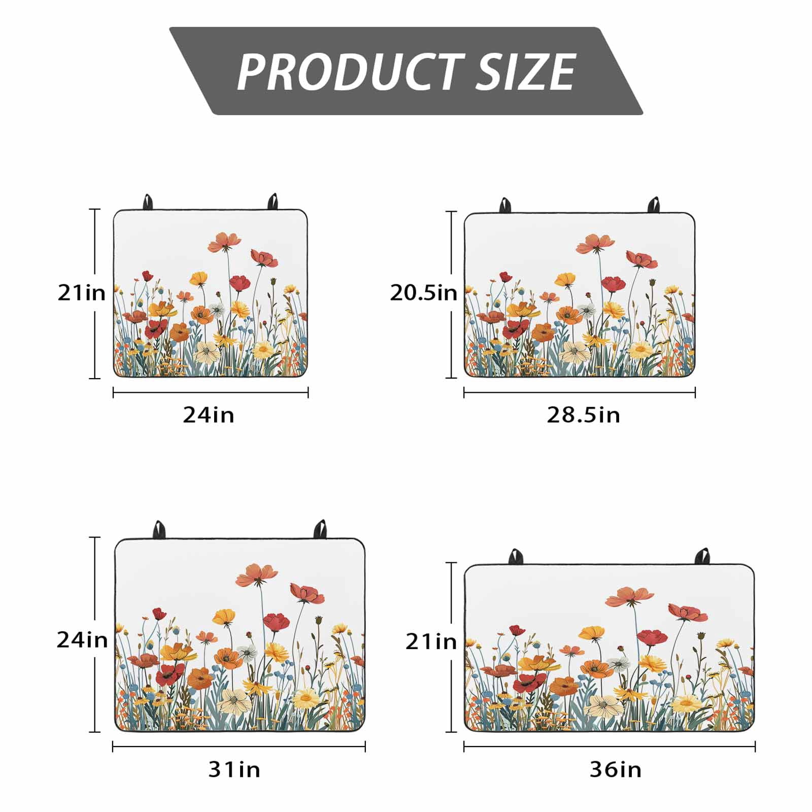 Spring Floral Stove Top Cover for Electric Stove, Heat-proof & Non Slip Glass Top Stove Cover Protector, Watercolor Elegant Botanical Summer Kitchen Flat Cooktop Rubber Mat 24x21 Inches