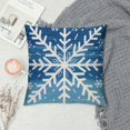 thumbnail image 2 of Qinduosi Blue Decorative Throw Pillow Covers Set of , Snowflakes Lamp Porch Outdoor Home Decor, Get Cozy Seasonal Decorations Sofa Couch Cushion Case, 2 of 5