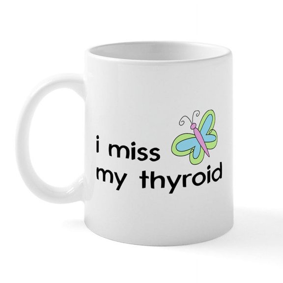 CafePress - I Miss My Thyroid Mug - 11 oz Ceramic Mug - Novelty Coffee Tea Cup