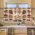 thumbnail image 2 of Yayeee Kitchen Curtains Tier Set of 2 Light Filtering 57"x36" Over Sink Window Panels, Brown Cakes, 2 of 7