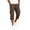 Brown, variant on Cargo Shorts for Men Stretch Waist Lightweight Drawstring Bermuda Shorts for Hiking Work Fishing with Multi Pockets Saffron S