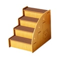 thumbnail image 3 of TISHITA Wood Pet Stairs Comfortable Dog Stair Ramp for Small Pets Older Dogs Couches 4 step, 3 of 8