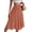 Orange, variant on Women'S Summer High Waisted Flowy Slit Midi Skirts Casual Boho Floral Beach Skirt Orange M