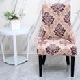 thumbnail image 2 of Elastic Printing Armchair Cover for Dining Room Banquet Home Machine Washable , Brown, 2 of 8