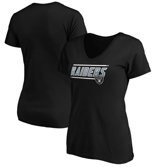 Women's Black Las Vegas Raiders Mascot In Bounds V-Neck T-Shirt