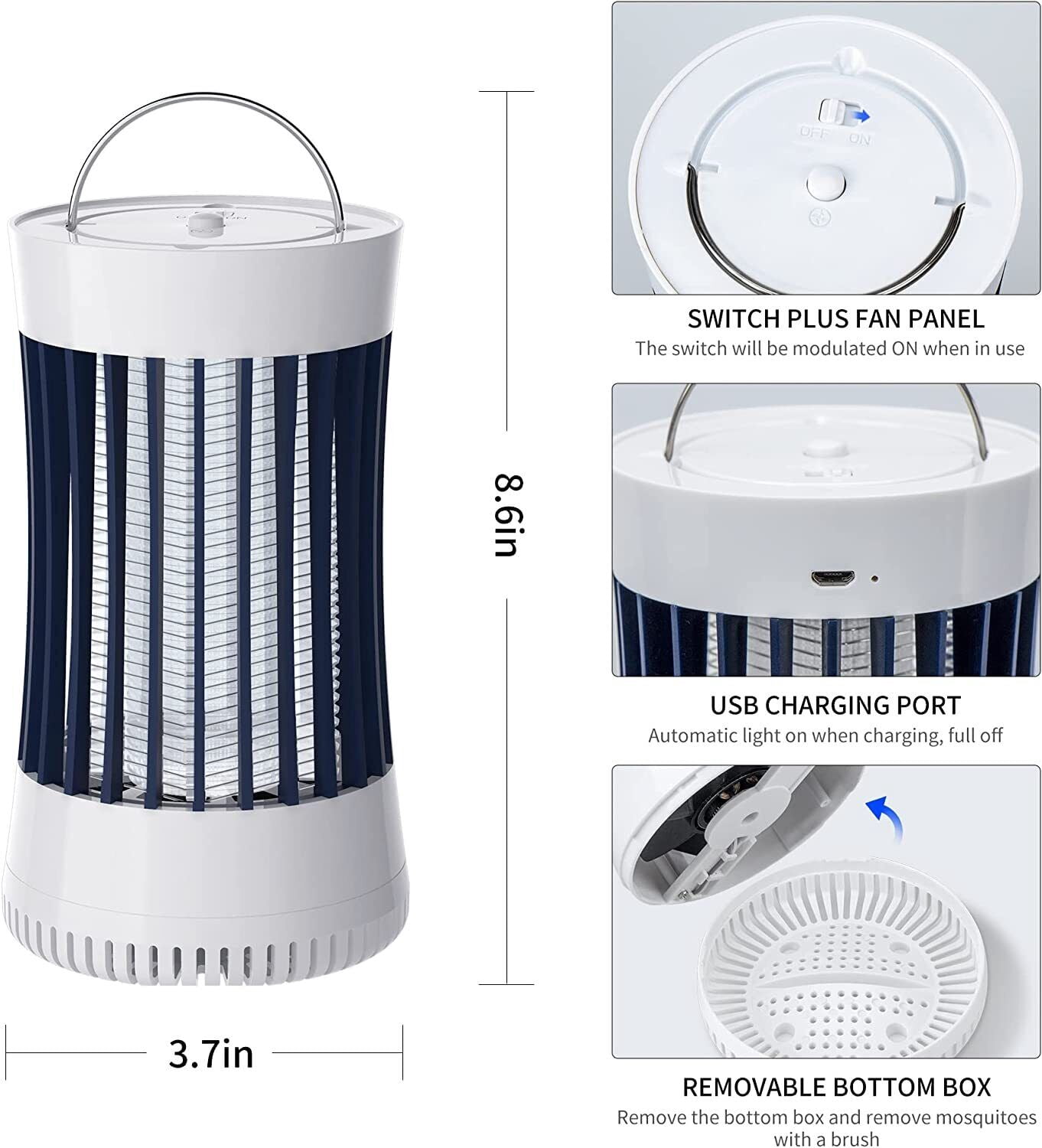 AICase Electric Insect Killer Zapper Mosquito Killer Lamp LED Light Fly Bug Trap