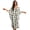 Black Dog Paw, variant on Marble Green Gold Print Women's Beach Cover Up Summer Kaftan Plus Size Swimsuit Coverup V-Neck Batwing Sleeve Maxi Beach Dress Vacation Outfits Resort Kaftan