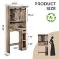 thumbnail image 6 of Ktaxon Farmhouse Over the Toilet Bathroom Storage Cabinet Space Saver, Washed Gray, 6 of 15