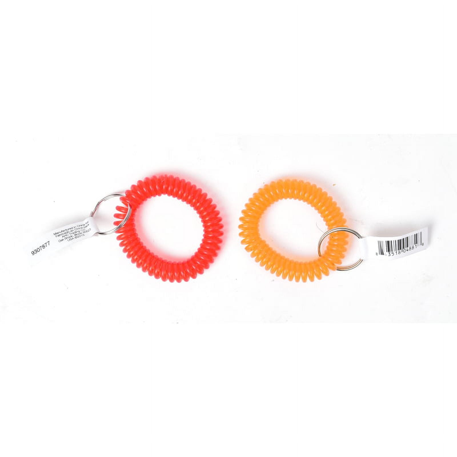 Home Plus 6 in. D Vinyl Blue/Silver Coiled Key Ring