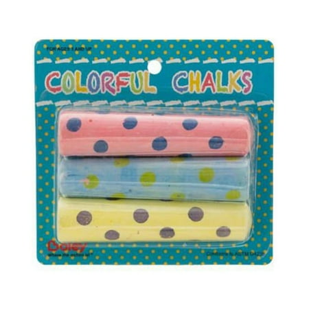 Kole Imports KA474-96 Polka Dot Sidewalk Chalk Set - Pack of 96