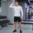 thumbnail image 6 of Men’s High‑Stretch Compression Workout Long Sleeve Shirt, Quick Dry Breathable Athletic Base Layer, Comfort Sport Top For Fitness Training Basketball Running And Daily Layering, 6 of 6