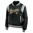 thumbnail image 2 of Women's WEAR by Erin Andrews Black New Orleans Saints Bomber Full-Zip Jacket, 2 of 3