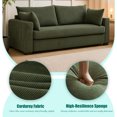 thumbnail image 3 of MOONMISS 79" Corduroy Sofa,3 Seater Sofa with Extra Deep Seats,Comfy Upholstered Couch for Living Room,2 Pillows,Green, 3 of 6
