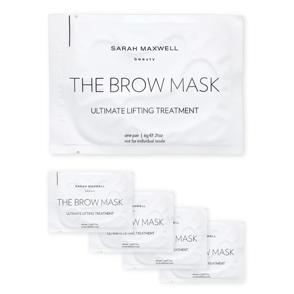 Sarah Maxwell Beauty Brow Mask: Tratamiento nutritivo e hidratante definitivo - Revitalizador natural de cejas para una apariencia completa y vibrante - Paquete de 5