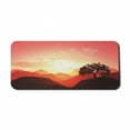 thumbnail image 1 of Mystic Computer Mouse Pad, Oriental Sunset View with Tree and Mountains Mystique Hills, Rectangle Non-Slip Rubber Mousepad X-Large, 35" x 15" Gaming Size, Coral Orange Dark Brown, by Ambesonne, 1 of 2