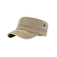 thumbnail image 2 of Mgmyaa Men's Vintage Flat Top Baseball Cap Adjustable Snapback Streetwear Style Hat Daily Casual Sport Headwear Solid Color Military Inspired Cap, 2 of 8